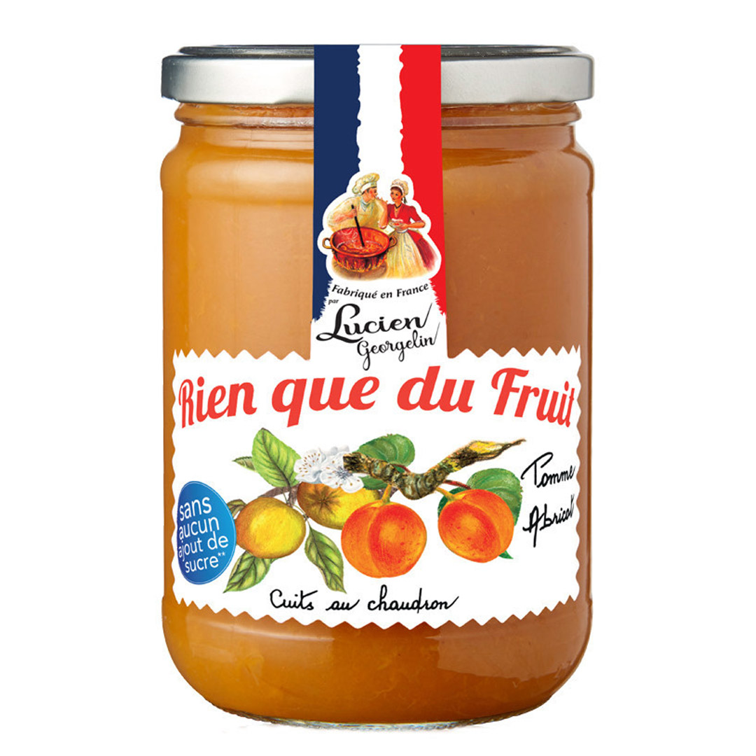 LUCIEN GEORGELIN APPLE APRICOT PUREE 560G SSA NOTHING BUT FRUIT - RCC0022214