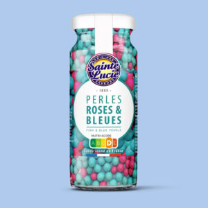 SAINTE LUCIE PINK AND BLUE CHOCOLATE BEADS 72G P1952A