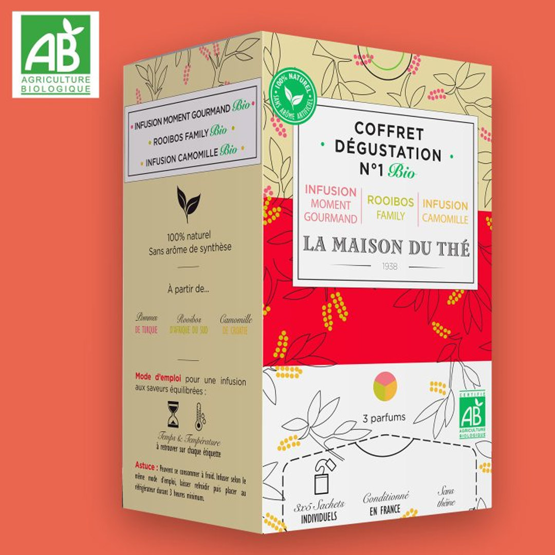 LA MAISON DU THÉ TASTING SET 1 ORGANIC (2 INFUSIONS AND ROOIBOS) T0016