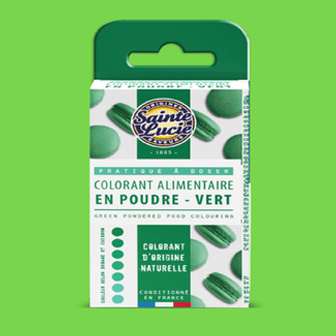 SAINTE LUCIE GREEN POWDER FOOD COLOURING 7G P1509A
