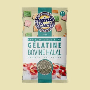 SAINTE LUCIE HALAL BOVINE GELATINE FLOWPACK 10 SHEETS P1613A