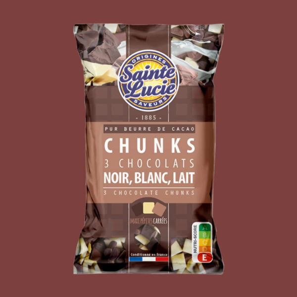 SAINTE LUCIE TRIPPLE CHOCOLATE CHUNKS 125G P1978A